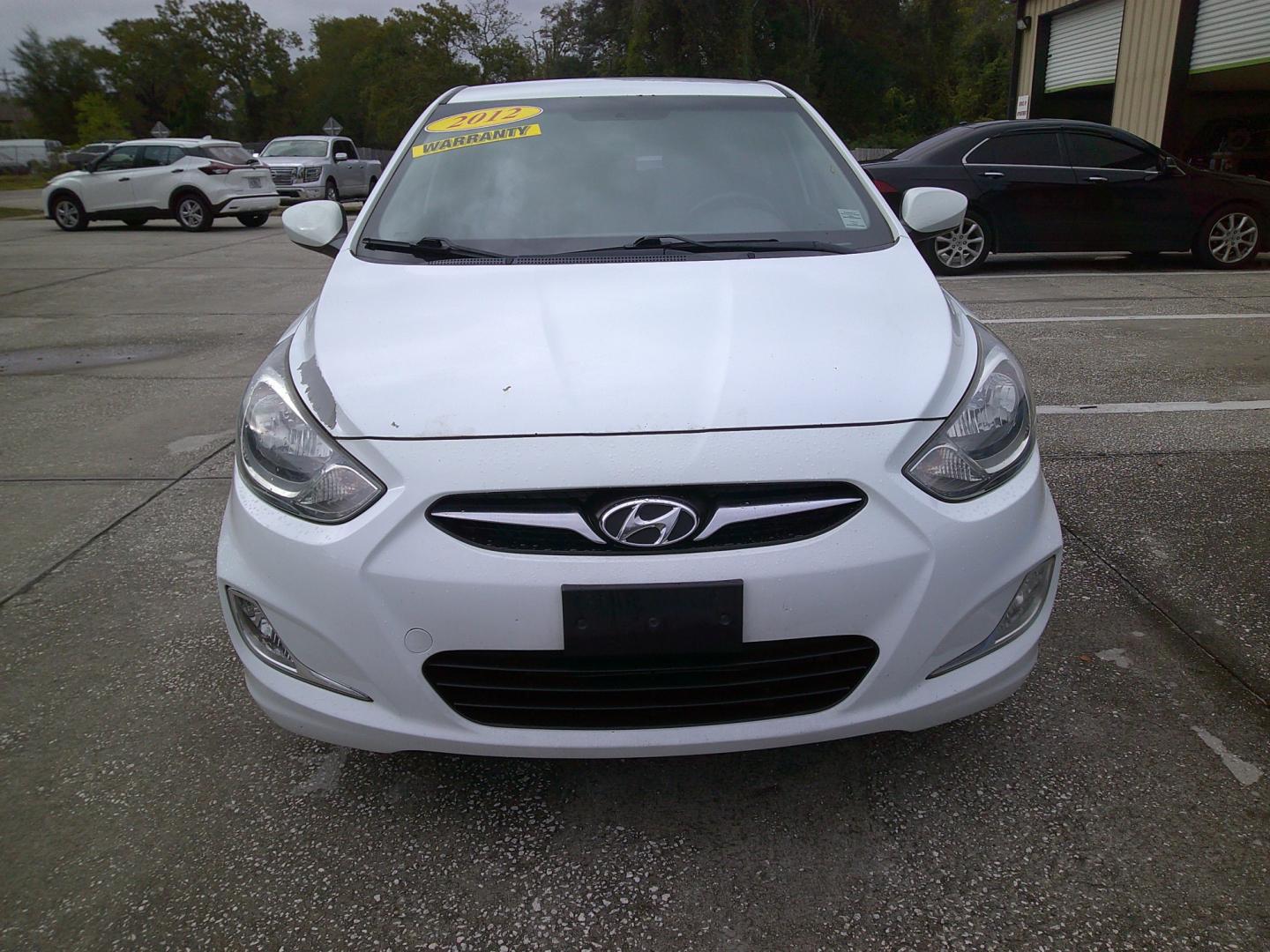 2012 WHITE HYUNDAI ACCENT (KMHCU5AE3CU) , located at 390 Hansen Avenue, Orange Park, FL, 32065, (904) 276-7933, 30.130497, -81.787529 - Photo#0